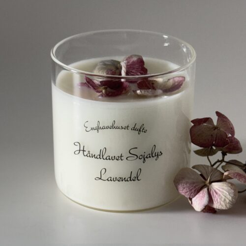 Duftlys lavendel med pink hortensia