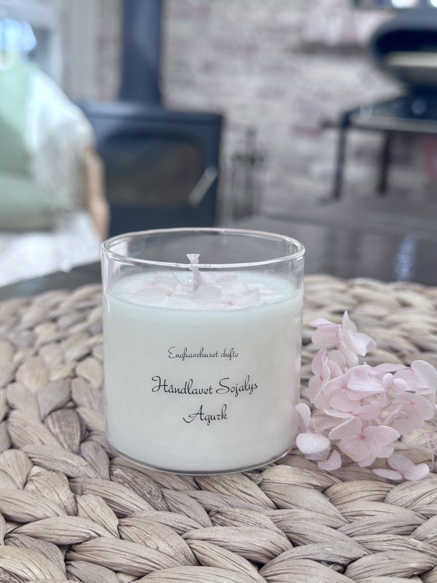 Duftlys agurk - med svag rosa hortensia