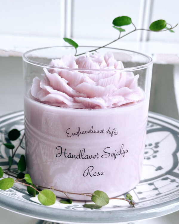 Duftlys lyserød pæon - rose duft