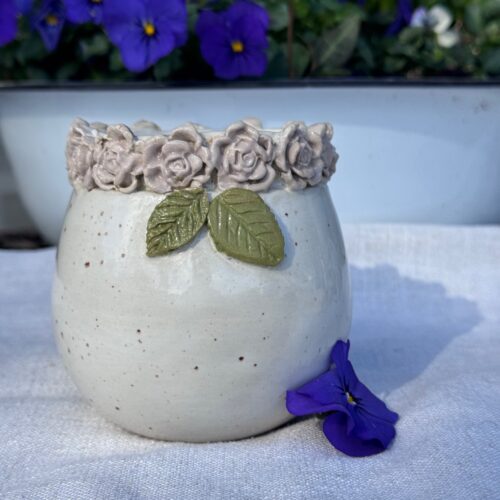 9. Gul blomster vase lille